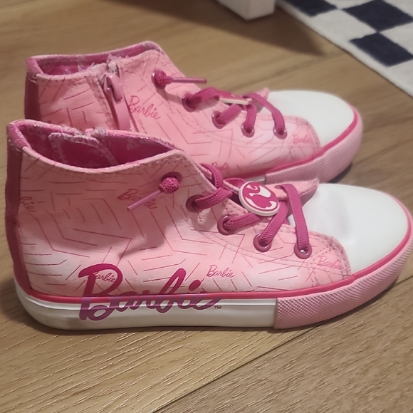 Barbie Pink Kids High-Top Sneakers - Picture 1 of 3